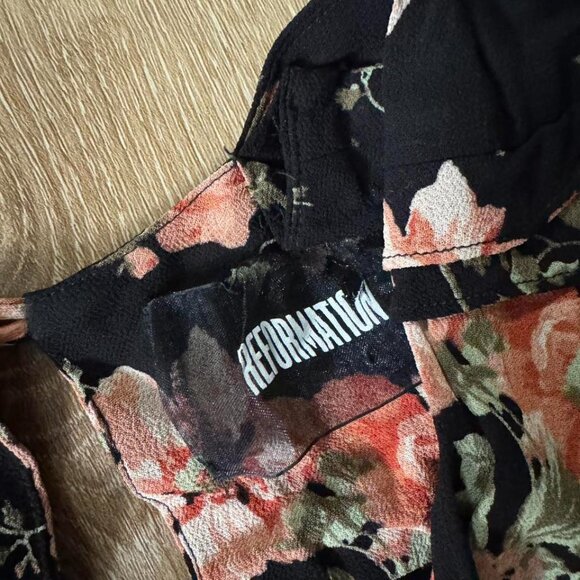 Reformation Elodie Floral Wrap Dress Size 8 - Picture 4 of 6